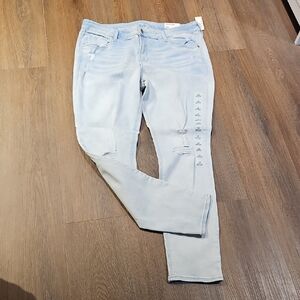 Old Navy Light Wash Distressed Skinny Jeans